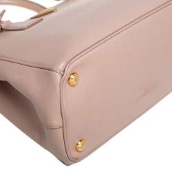Pre Owned Prada Beige Saffiano Lux Leather Small Galleria Tote