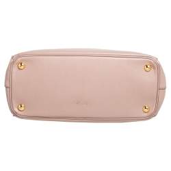 Pre Owned Prada Beige Saffiano Lux Leather Small Galleria Tote