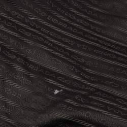 Pre Owned Prada Metallic Cacao Nappa Leather Ruffle Bauletto Bag