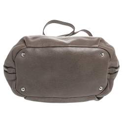 Pre Owned Prada Grey Vitello Daino Leather Tote