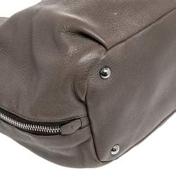 Pre Owned Prada Grey Vitello Daino Leather Tote