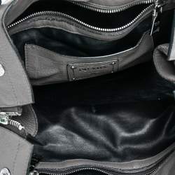 Pre Owned Prada Grey Vitello Daino Leather Tote