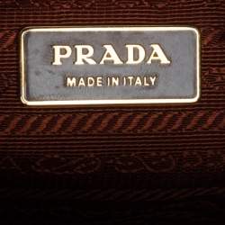 Pre Owned Prada Burnt Red Saffiano Lux Leather Large Double Zip Tote