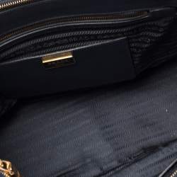Pre Owned Prada Navy Blue Saffiano Lux Leather Medium Galleria Tote