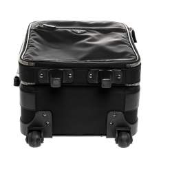 مملوكة مسبقًا Prada Black Nylon and Saffiano Lux Leather Trolley Rolling Luggage
