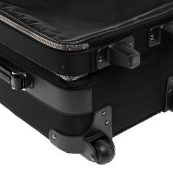 مملوكة مسبقًا Prada Black Nylon and Saffiano Lux Leather Trolley Rolling Luggage