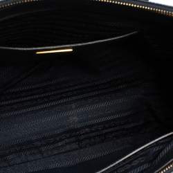 مملوكة مسبقًا Prada Blue Two Tone Saffiano Lux Leather Medium Double Zip Tote