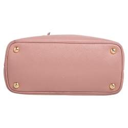 Pre Owned Prada Pink Saffiano Cuir Leather Double Tote
