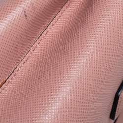 Pre Owned Prada Pink Saffiano Cuir Leather Double Tote