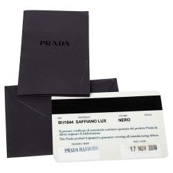 Pre Owned Prada Black Saffiano Lux Leather Large Gardener's Tote