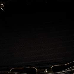 Pre Owned Prada Green Camouflage Leather Spazzolato Shopper Tote