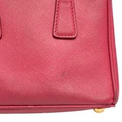 Pre Owned Prada Pink Saffiano Leather Galleria Tote