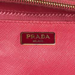 Pre Owned Prada Pink Saffiano Leather Galleria Tote