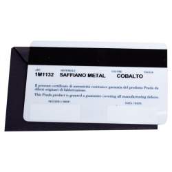 Pre Owned Prada Blue Saffiano Leather Flap Continental Wallet