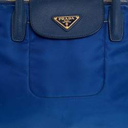 مملوكة مسبقًا حقيبة يد توتس برادا نايلون توسيتو وجلد أزرق كحلي