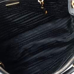 Pre Owned Prada Black Saffiano Lux Leather Small Galleria Tote