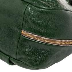 Prada Green Cervo Leather Double Zip Shoulder Bag