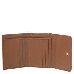 Prada Brown Saffiano Leather Trifold Wallet
