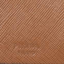 Prada Brown Saffiano Leather Trifold Wallet