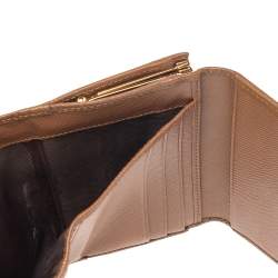 Prada Brown Saffiano Leather Trifold Wallet