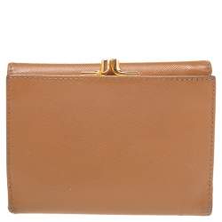 Prada Brown Saffiano Leather Trifold Wallet