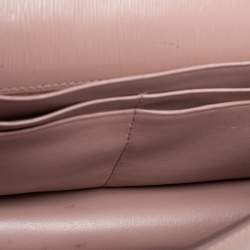 Pre Owned Prada Beige Vitello Move Leather Wallet On Chain