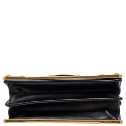 Pre Owned Prada Black Leather Cahier Shoulder Bag