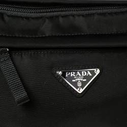 Pre Owned Prada Black Nylon Montagna Belt Bag
