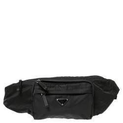 Prada Black Tessuto Montagna Belt Bag Nylon Cloth ref.913463 - Joli Closet