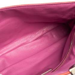 Pre Owned Prada Dark Orange Patent Leather Tassel Baguette Bag