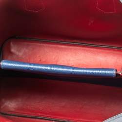 Pre Owned Prada Navy Blue Saffiano Cuir Leather Large Double Handle Tote