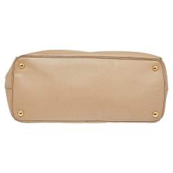 Pre Owned Prada Beige Saffiano Lux Leather Large Galleria Tote