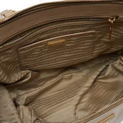 Pre Owned Prada Beige Saffiano Lux Leather Large Galleria Tote