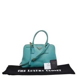 Pre Owned Prada Green Leather Promenade Satchel