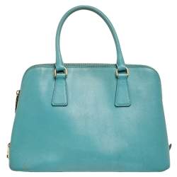 Pre Owned Prada Green Leather Promenade Satchel