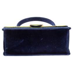 Prada Tri Color Velvet Cahier Top Handle Bag