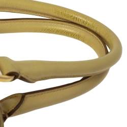 Pre Owned Prada Lemon Yellow Saffiano Lux Leather Dome Satchel