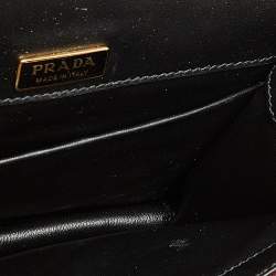 Pre Owned Prada  Burgundy/Black Velvet & Leather Pionniere Crossbody Bag