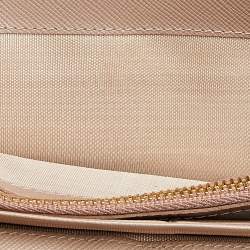 Pre Owned Prada Beige Saffiano Leather Bow Continental Wallet