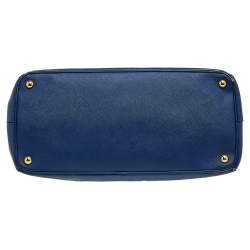 Pre Owned Prada Blue Saffiano Leather Tote