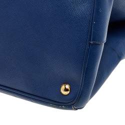 Pre Owned Prada Blue Saffiano Leather Tote
