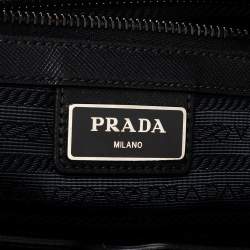 Pre Owned Prada Black Nylon and Leather Briefcase