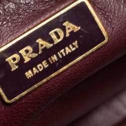 Prada Red Ostrich Twin Pocket Tote