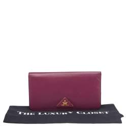 Prada Pink Saffiano Lux Leather Bifold Wallet Organizer