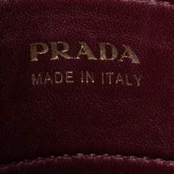 Pre Owned Prada Red Saffiano Cuir Leather Large Double Handle Tote