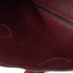 Pre Owned Prada Red Saffiano Cuir Leather Large Double Handle Tote