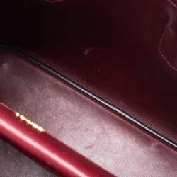 Pre Owned Prada Red Saffiano Cuir Leather Large Double Handle Tote