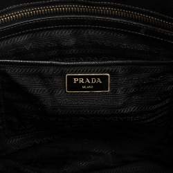 Pre Owned Prada Black Saffiano Lux Leather Medium Galleria Tote