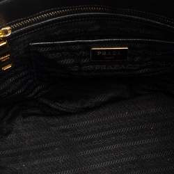 Pre Owned Prada Black Saffiano Lux Leather Medium Galleria Tote