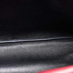 Pre Owned Prada Red Saffiano Cuir Leather Medium Double Handle Tote